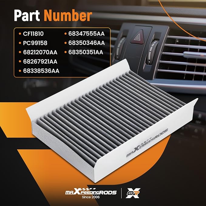 maXpeedingrods CF11810 Cabin Air Filter for Jeep Renegade, Compass, for Alfa Romeo Tonale 2024, compatible with Fiat 500L 2014-2020, for Hornet Hornet 2023-2024