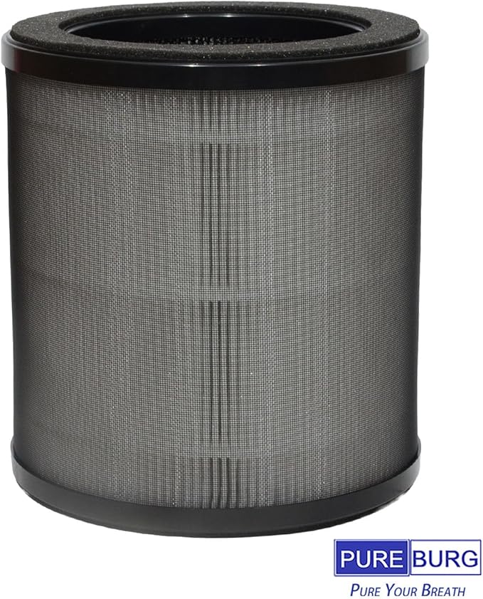 PUREBURG Replacement Filter Compatible with Coway AIRMEGA 50 Air Purifier,2-Pack H13 HEPA Activated Carbon 3-Stage Filtration Air Clean Dust VOCs Odor