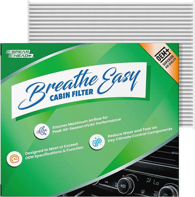 Spearhead OEM+ Particulate Breathe Easy Cabin Filter | Fits 2014-19 Soul, 2015-19 Soul EV Like OEM | Provides Max Airflow & Enhanced Performance (BE-002P)