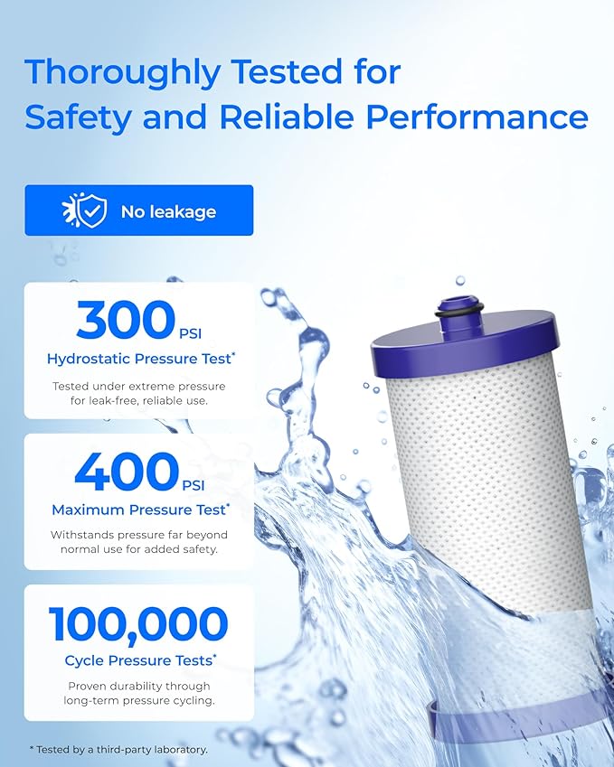 Waterdrop WF1CB Replacement for Frigidaire® PureSource WFCB®, RG100, NGRG2000, WF284, 9910, 469906, 469910 Refrigerator Water Filter, 2 Filters