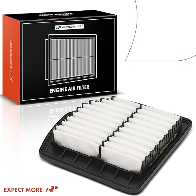 A-Premium 2-PC Engine Air Filter Compatible with Hyundai Genesis 2015-2015 & Genesis G80 2018-2020, G90 2017-2022 & Kia K900 2019-2020, 3.3L 5.0L, Replace# 28127B1000