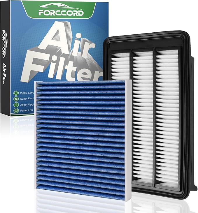 Cabin Air Filter and Engine Air Filter Fit for Honda CR-V CRV 1.5L (Gas) 2017 2018 2019 2020 2021 2022 Activated Carbon Cabin Filter Replacement CA12050 CF11182 Car Accessories
