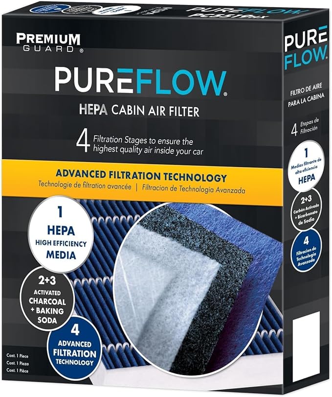 PureFlow HEPA Cabin Air Filter PC6080HX | Fits 2017-2025 Honda CR-V, 2016-2025 Civic, 2018-2025 Odyssey, 2019-2025 Acura RDX, 2023-2025 Honda Pilot, 2022-2025 Acura MDX
