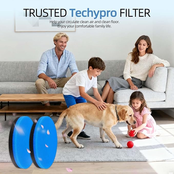 1214 Upright Vacuum Filter Replacement: for BISSELL Style 1214 Cleanview & PowerGlide Pet, Foam Filters, Compare to Part #12141, 2-Pack (With Fragrance)