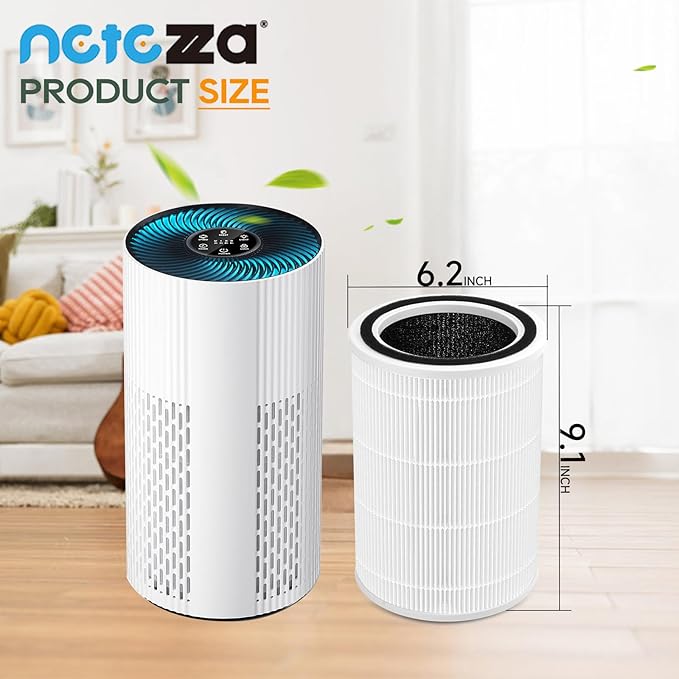 HAP604 Replacement Filter Fit for Ecoself HAP604 Air Purifier, 3-In-1 Efficiency Activated Carbon Filtration System, 2 Pack, White