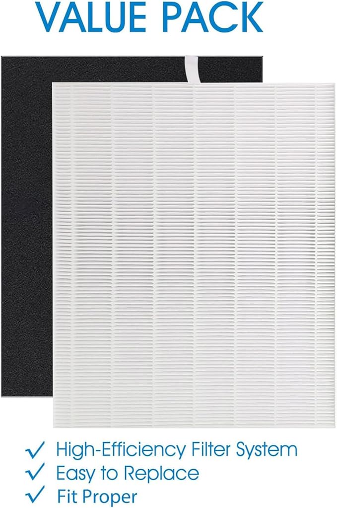 D480 Replacement Filter D4, Compatible with Winix D480 Air Purifier, Includes 2 pcs H13 Grade True HEPA and 8 pcs Activated Carbon Filters, D4 Filter Part Number 1712-0100-00