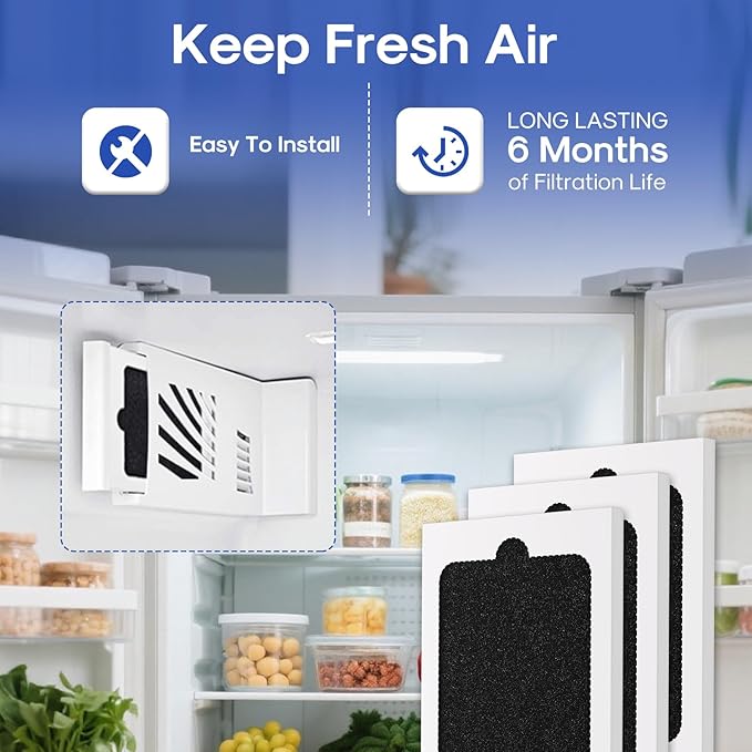 ICEPURE AF001 Refrigerator Air Filter Replacement for EAFCBF, Pure Air Ultra, PAULTRA, SCPUREAIR2PK, 242047801, 242061001, 241754001, 241754002, PS1993820, 7241754001, 3Pack
