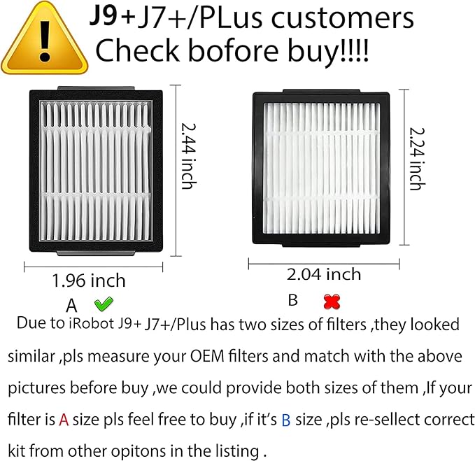 Replacement Parts - Replenishment Kit Compatible with iRobot Roomba All e i and Some j Series, i1, i1+, i3, i3+, i4, i4+, i5, i5+, i7, i7+, i8+, j5, j5+, j7, j7+, j8, j8+, j9+
