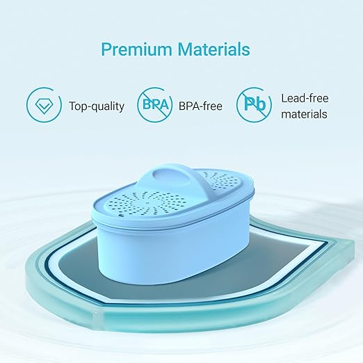 Alkaline Filters Replacement for All Waterdrop Pitcher Filtration System, Fits Waterdrop WD-PF-AL, Reduces PFOA/PFOS, Chlorine, Last Up to 100 Gallons,3 Pack, AQUA CREST