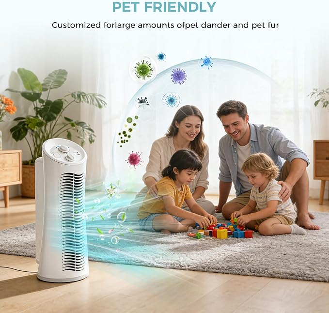 6 Pack Filter U for Febreze Air purifier Filter Replacement Dual Action HEPA-Type FRF102B, Models FHT170, FHT180, FHT190 and Fit for Honeywell HEPAClean U Filter HRF201B, Models HHT270, HHT270W,HHT290