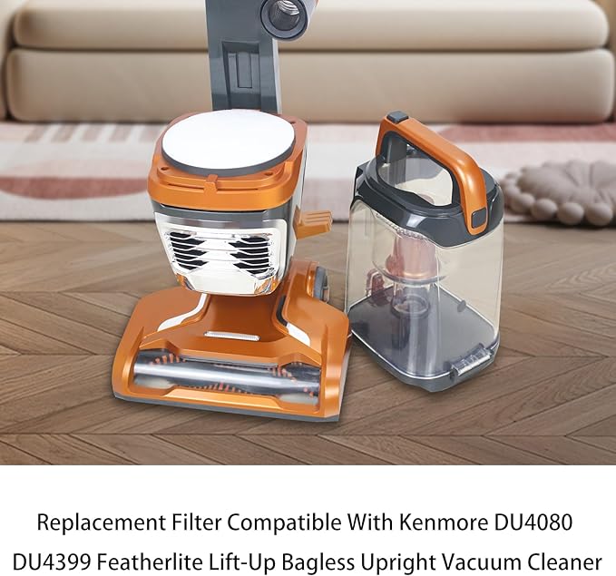 Replacement Filter Compatible with Kenmore DU4080 DU4399 Upright Vacuum Cleaner (4 Foam + 4 Felt Filters)