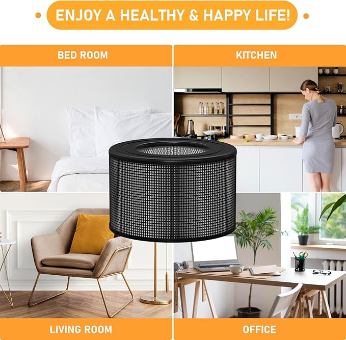 10500 True HEPA Filter Replacement Kit Compatible with Honey-well 10500 (EV-10) 17000 17000-S 17005 Air Cleaner Purifiers, Part Number 20500 (1 HEPA + 2 Carbon Pre-Filter)