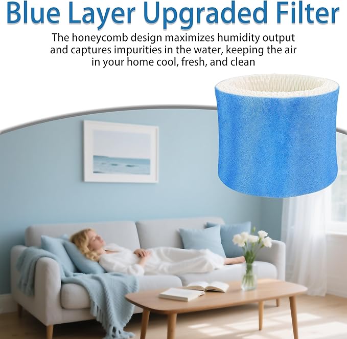 4 Pack HAC504 Replacement Humidifiers Wick Filter A | for Honeywell HAC504PFC Humidifier Filter Models HEV-312C, HEV355C, HCM-300T, HCM-315T, HCM-350 & HCM-710C Filters