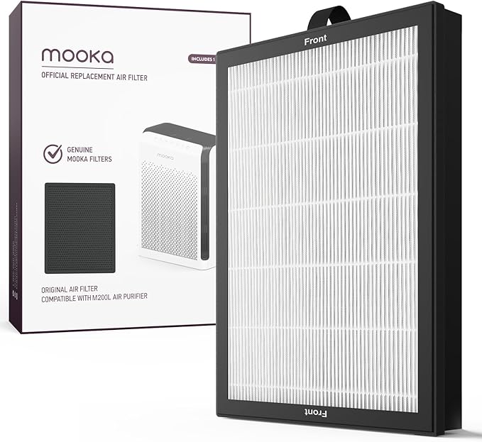 MOOKA Official Replacement HEPA Filter for M200L Air Purifier (1-Pack)