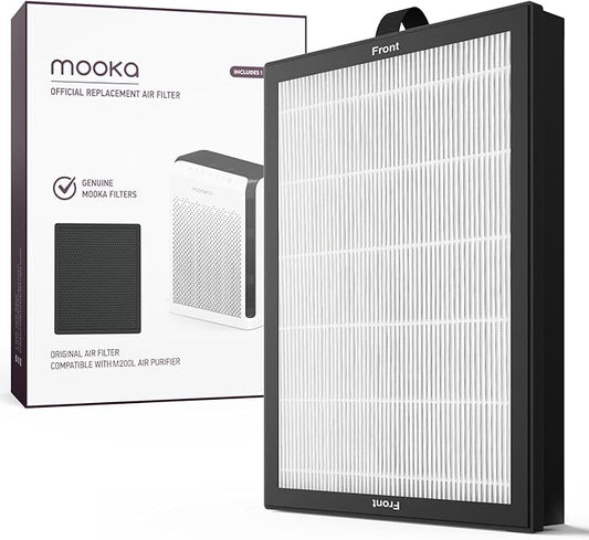 MOOKA Official Replacement HEPA Filter for M200L Air Purifier (1-Pack)