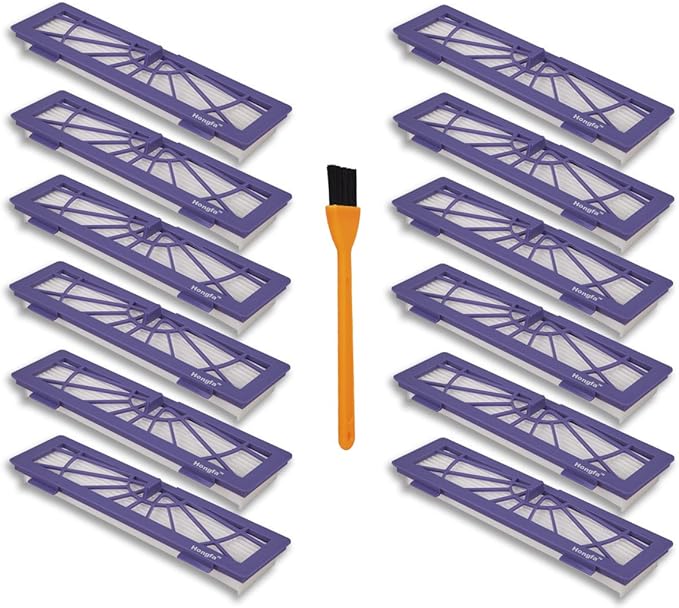 Hongfa Replacement for Neato Connected D7 Filters, 12pcs Neato BotVac D series Filters Compatible with Neato D80 7e 85 D3 D4 D5 D75 BotVac Connected Robot Vacuums