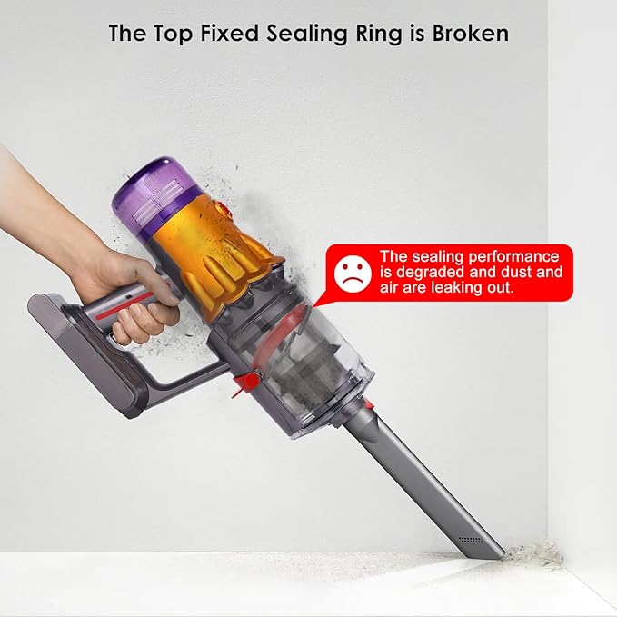 Dust Bin Fixed Sealing Ring Compatible with Dyson V12 SV18 SV20 Detect Slim/Digital Slim Vacuum Cleaner Canister Replacement Parts, Compatible with Dyson Bin Part No. 965272-01
