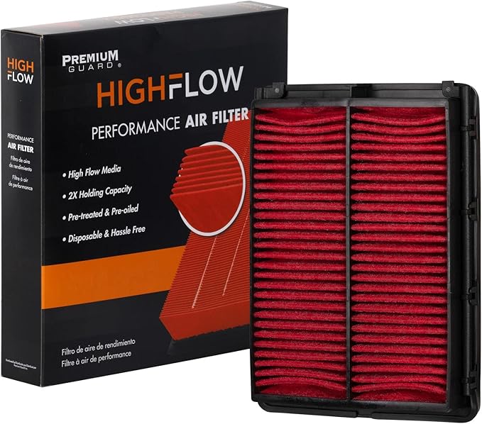 HIGHFLOW High Performance, Pre-Oiled Disposable Engine Air Filter PA99072X | Fits 2015-2019 Hyundai Sonata, 2016-2020 Kia Optima