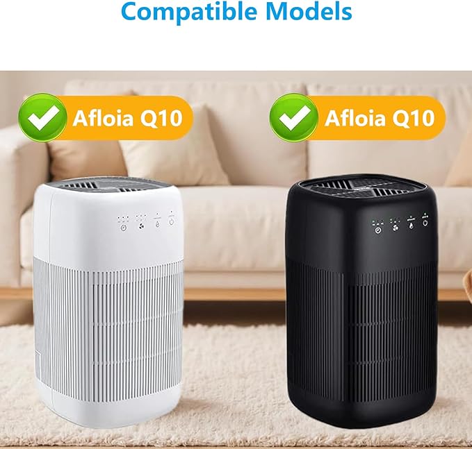 Q10 Replacement Filter Compatible with Afloia Q10 Air Purifier & Dehumidifier 2-in-1 HEPA & Activated Carbon Filter for Home Bedroom Bathroom, 4 Pack
