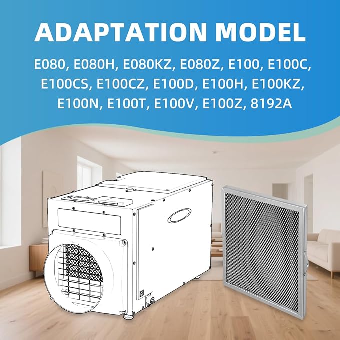 E080 5881 Dehumidifier Filter Washable MERV 8 Compatible with Whole-House Dehumidifiers E100 E080 or Dehumidifying Ventilator 8192A Replacement Filter 12x13.5x1 2 Packs