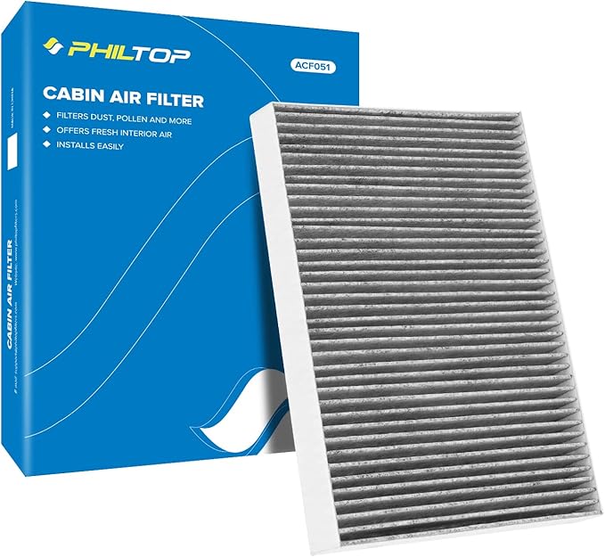 PHILTOP Cabin Air Filter w/Activated Carbon, Compatible with CF10364 Chrysler 300 2005-2010, Dodge Charger 2006-2010, Challenger 2008-2010, Magnum 2005-2008