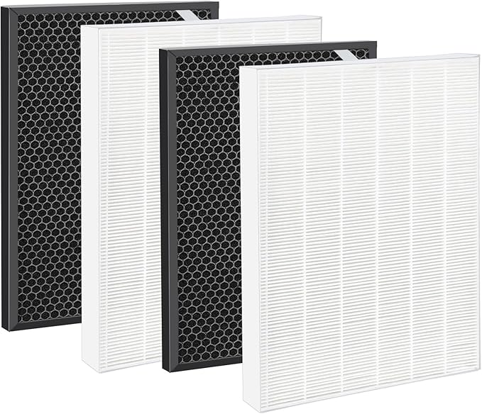 2 Pack XQ Replacement Filter X Compatible with Win-ix XQ, XQ Pro Tower Air Cleaner Purifier, 1712-0089-01-0101-02, True Fliter& Activated Carbon Filters