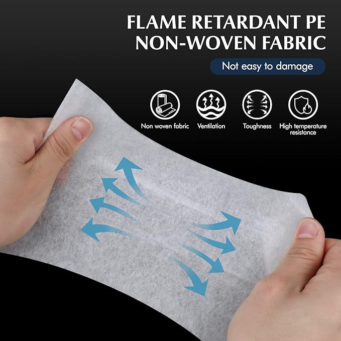 HEMOTON 2 Rolls Range Hood Filters Sheets Nonwoven Fabric Grease Filter Replacement Anti Oil Filter Paper Oil Proof Sticker Anti Oil Papers for White 10m