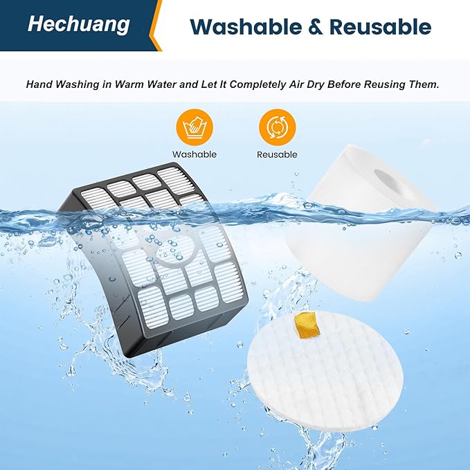 NV752, AZ1002 Filters for Shark Rotator APEX DuoClean Powered Lift-Away Vacuum AZ1002, NV650, NV651, NV652, NV750, NV751, NV752, NV753, AX950, AX951, Replacement Part XFF650 & XHF650