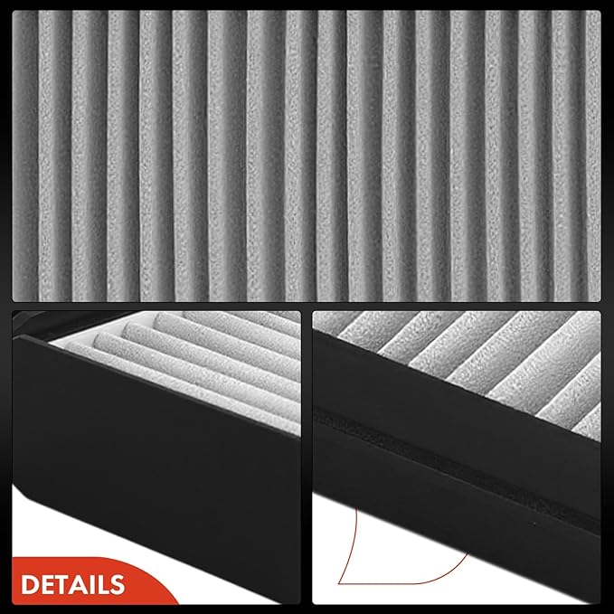 A-Premium 2-PC Cabin Air Filter with Activated Carbon Compatible with Hyundai Sonata 2003-2005 2.4L 2.7L, Santa Fe 2001-2006 2.4L 2.7L, Santa Fe 2003-2006 3.5L, XG350 2004-2005 3.5L