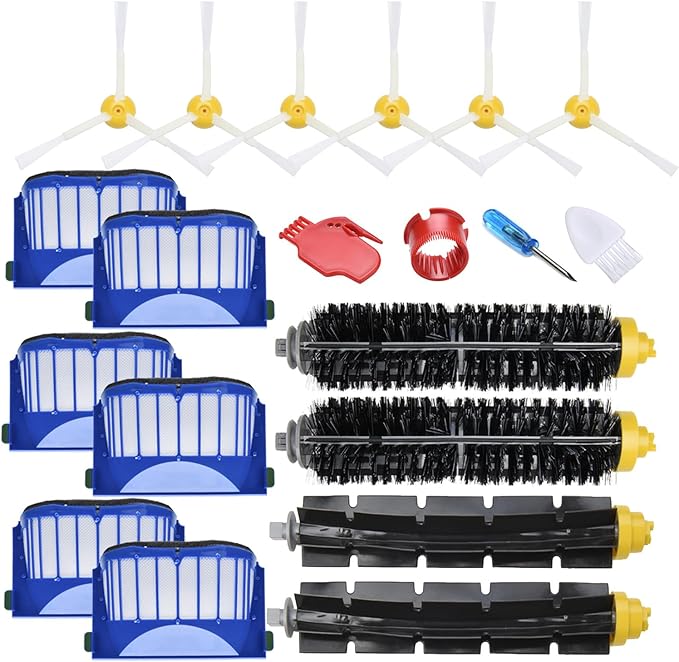 Replacement Parts Accessories Compatible for iRobot Roomba 600 Series 675 670 665 690 692 694 671 677 650 655 614 Side Main Roller Brush Filter