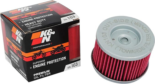 K&N Motorcycle Oil Filter: High Performance, Premium, Designed to be used with Synthetic or Conventional Oils: Fits Select Honda Vehicles (see product description for vehicles), KN-103