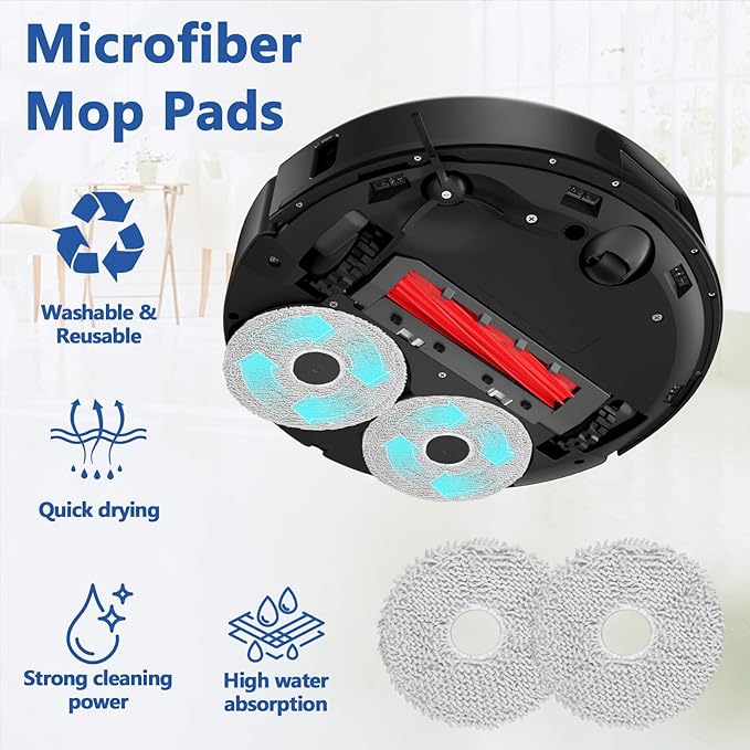 23 Pack T30S Replacement Parts for ECOVACS DEEBOT T30S /T30S AI /T30S AI Care /T30S Pro /T30S AI Robot Vacuum Accessories Kit with 1 Main Brush, 4 Hepa Filters, 4 Mop Pads, 6 Dust Bags, 8 Side Brushes