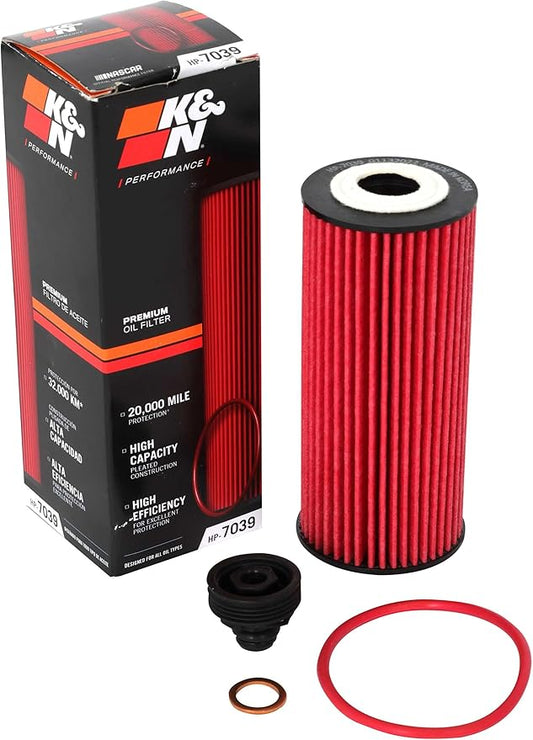 K&N Premium Oil Filter: 20,000 Mile Engine Protection, High Capacity/High Efficiency: Compatible with 2014-2025 BMW/MINI: (See Product Description for Select Models) HP-7039