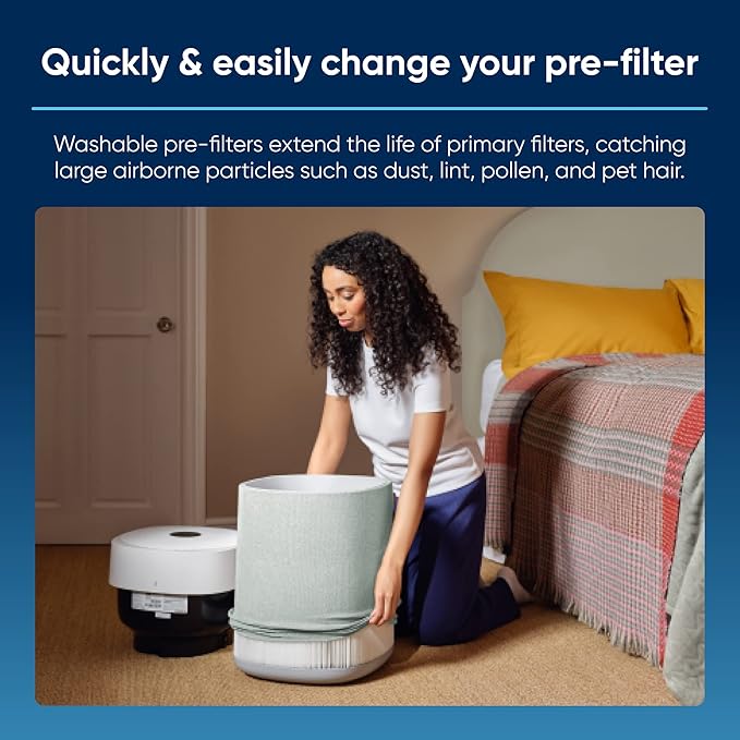 BLUEAIR Genuine Pre-Filter Blue Pure 211i Max Air Purifier, Washable Fabric, Moss Green