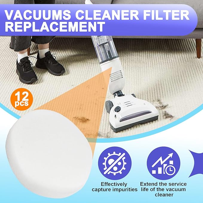 12 Pcs Filter Replacement Compatible with Shark Navigator Freestyle SV1107, SV1100, SV1112, SV1106 Vacuums Cleaner, Replacement Part XF1100T XF1100
