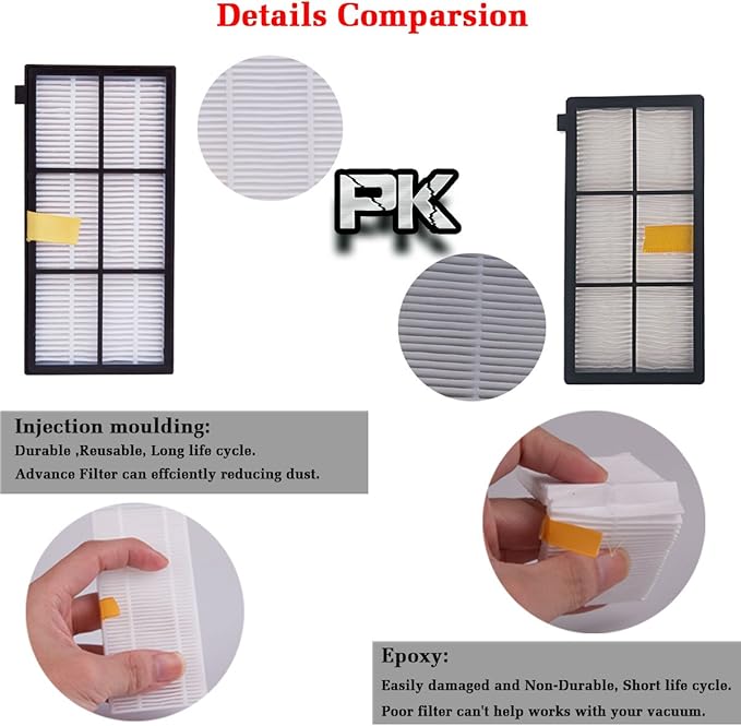 I clean 10pcs Replacement iRobot Roomba Hepa Filter, Parts Fit for Roomba 980 960 880 860 870 890 Robotic Vacuum 800&900 Series, with A Free Cleaning Brush…