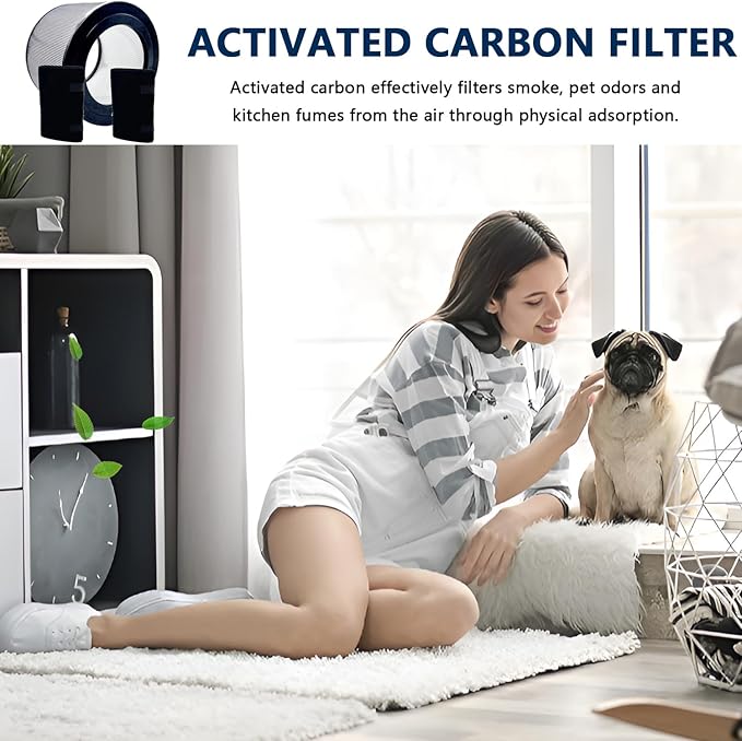 Replacement Air Filter 21600/21500 Compatible With Honeywell 8330c 11500 (EV-15), 11502 11526 18155 61500 Series,H13 True HEPA Filtration Activated Carbon Filter(1HEPA + 2Carbon Pre-Filter)