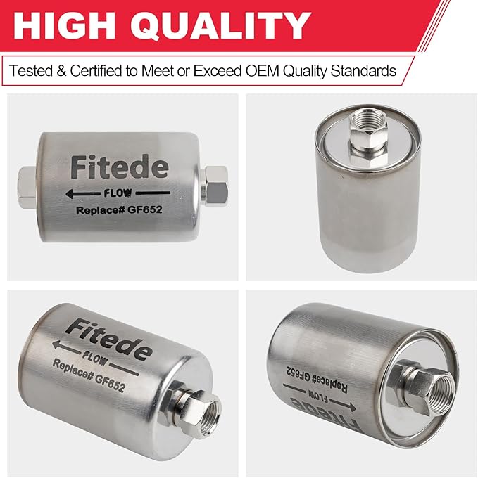 High Performance Fuel Filter Fits for Buick Cadillac Chevy GMC C1500 C2500 C3500 Silverado Sierra 2500HD Suburban Express Avalanche Replaces# GF652 FF5026 33481 G3727