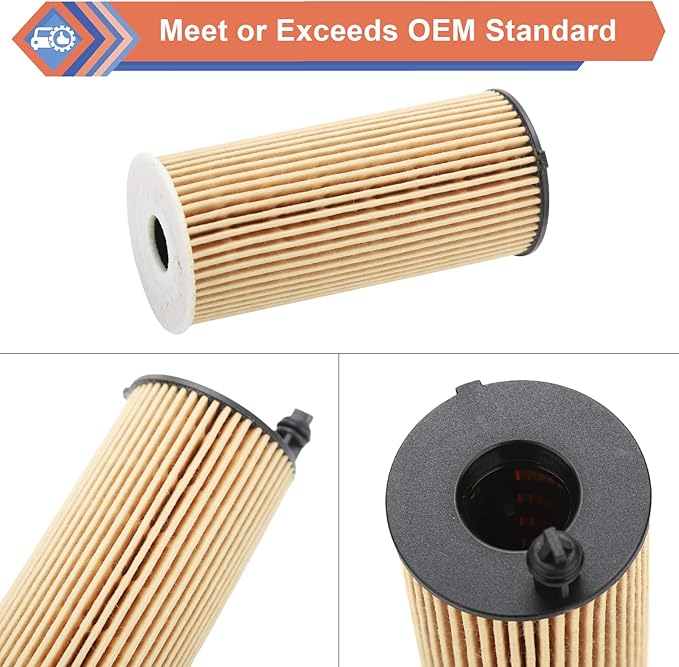 2 Pcs Oil Filter Compatible With 2016-2023 118i 230i 330i 430i 530i 740e X3 X4 Z4 GR Supra, Replace#HU6014Z, HU6014/1Z, 11428575211