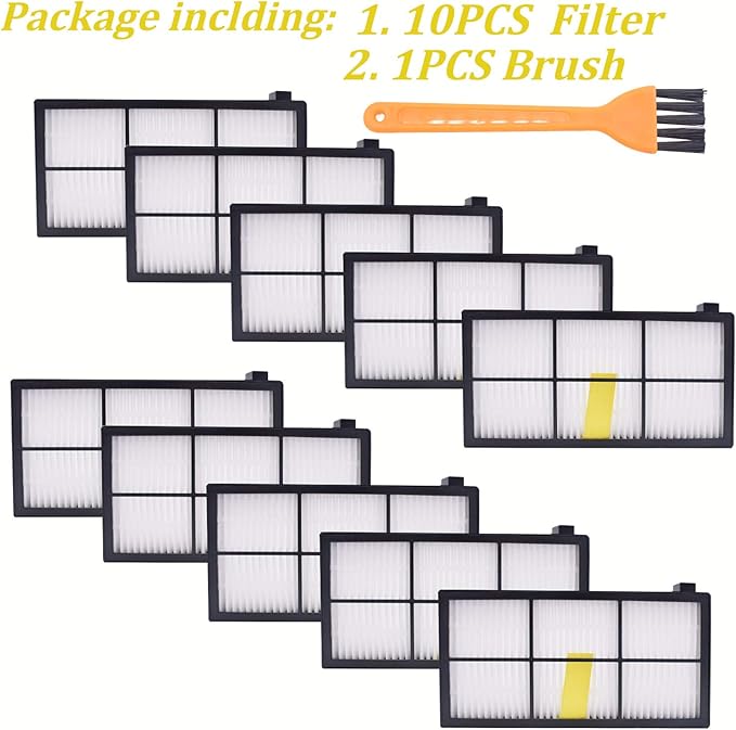 Garbage fighter Filter Replacement for iRobot 800 900 Series Parts - Replenishement Robotic with Cleaning Brushes for 805 860 870 871 880 890 960 980 Vacuum Cleaner Accessories