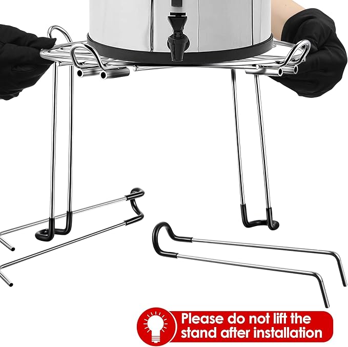 Dreyoo 10" Diameter by 8" Tall Gravity Fed Water Filter System Stand, Detachable Stainless Steel Under Sink & Countertop Filtration Stand Compatible with Berkey Water Filter,Royal,Travel System