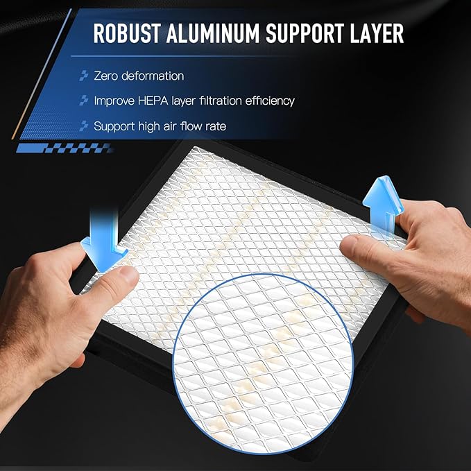 HEPA Cabin Air Filter,Tested 99.95% Filtration, Zero deformation,CF11966 for Envision,CT5,LYRIQ,XT5,Blazer,Camaro,Colorado,Equinox,Impala,Malibu,Silverado,Canyon,Acadia,Sierra,Terrain,Yukon