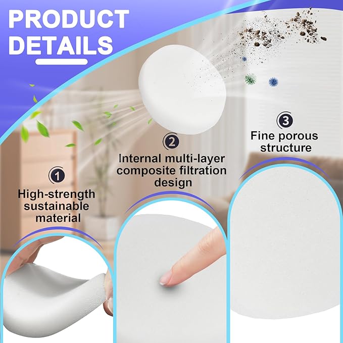12 Pcs Filter Replacement Compatible with Shark Navigator Freestyle SV1107, SV1100, SV1112, SV1106 Vacuums Cleaner, Replacement Part XF1100T XF1100