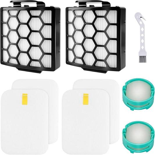 ZU102 Replacement Filter & Odor Neutralizer Cartridges for Shark ZU100 Rotator Pet Upright Vacuum,2 Filters + 2 Foam & Filters + 2 Cartridges + 1 Cleaning Brush, Parts #1238FT60 & #1239FT60