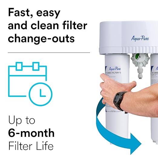 3M Aqua-Pure DW8090 Under Sink Replacement Water Filters AP-DW80/90 for Aqua-Pure AP-DWS1000