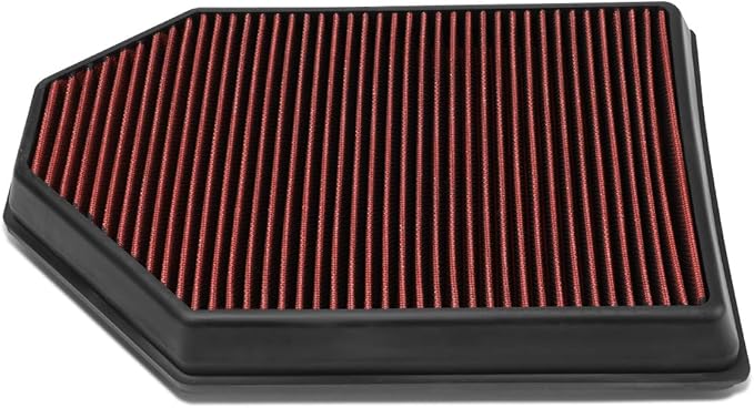 DNA Motoring AFPN-173-RD Clean Air Washable Drop In Panel Air Filter Enhance Engine Performance Power & Acceleration Improve [Compatible with 11-18 Dodge Charger/Challenger]