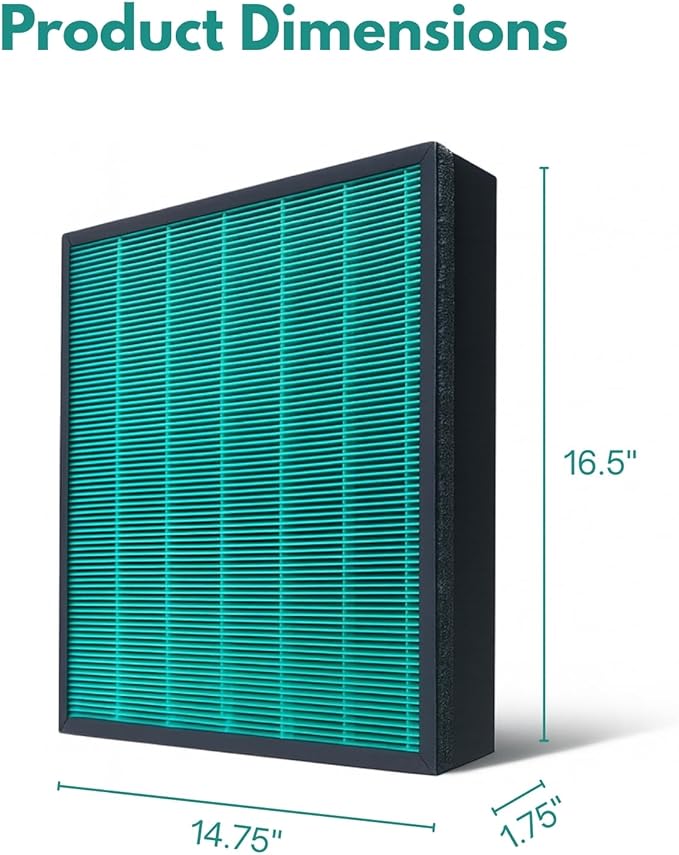 Nispira Max2 250 250S AP-1720-FP Filter Replacement For Coway Airmega Max2 250/250S Smart Air Purifier True HEPA Active Carbon, 3 Packs