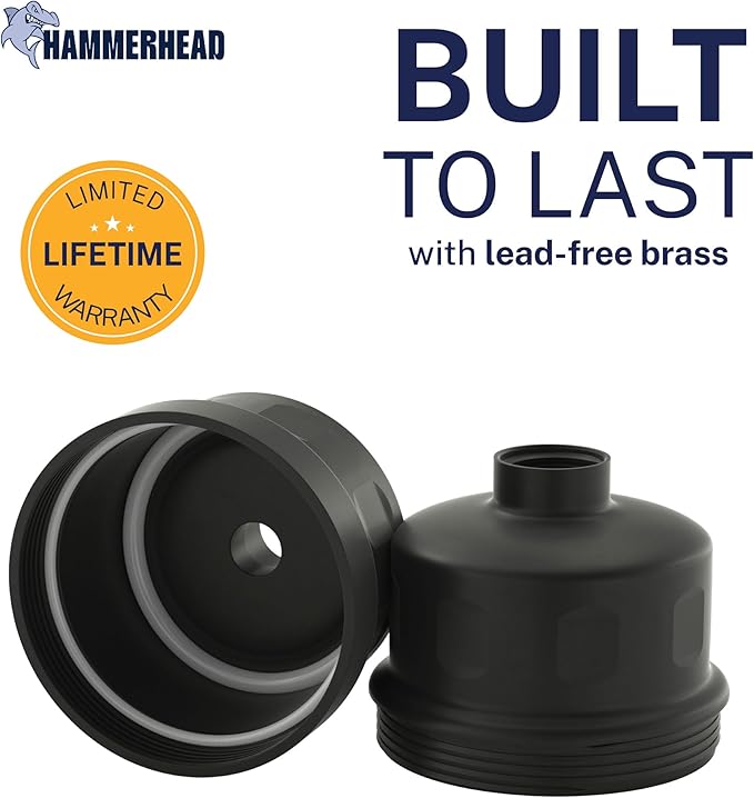 HammerHead Showers® Solid Metal Shower Head Filter – KDF 55 Shower Filter, High Pressure Universal Shower Filters to Remove Toxic Chemicals – Removes Chlorine and Heavy Metals – Matte Black