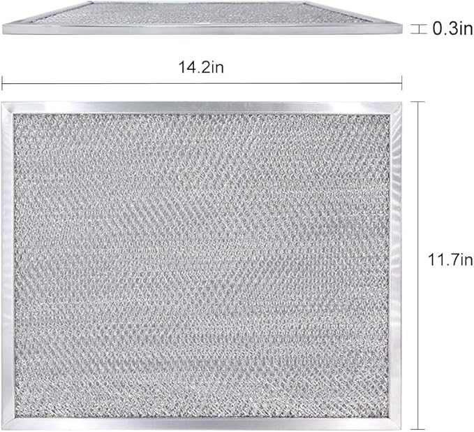 AMI PARTS BPS1FA30 Aluminum Filter (2pcs) Compatible With B-roan Range Hood-11-3/4" X 14-1/4" X 3/8"