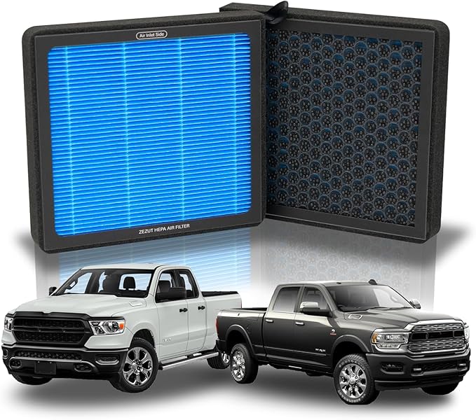 Cabin Air Filter CF11671 Fits RAM 1500/2500/3500 (2016-2025), 4500/5500 (2016-2023), Jeep Wagoneer (2022-2025), Mazda CX-7 (2007-2012), Honeycomb Structure, Activated Carbon Beads, Durable and Sturdy